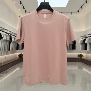 Skin Friendly Cotton Blend Solid Blank Short Sleeve Round Neck T <strong>Shirt</strong> Custom Print Multi Color Basic Summer Men Garment - Product Image 3