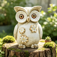 Lampe Solaire en Gros MGO en Forme d'Animal avec Fleur - Lampe de Jardin Nocturne Décoration de Patio Statue Extérieure Étanche