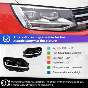 Dédié Volkswagen Caravelle Multivan T6 LED Lentille Diurne Eau Courante Clignotant 100W Phare Assemblée Modification - Product Image 4