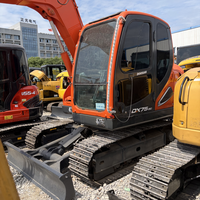 Mini-excavatrice hydraulique d'occasion coréenne à bas prix, Doosan DX75 DX75-9C DX75LC-9C, excavatrice de 7,5 tonnes, mini-excavatrice d'occasion à vendre