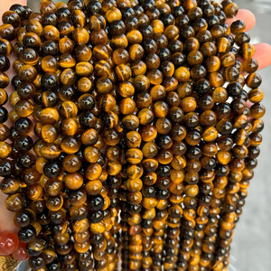 Venta al por Mayor de Cuentas Sueltas Redondas de Piedra Natural Ojo de Tigre, Ágata y <span class=keywords><strong>Cuarzo</strong></span> de 4/6/8/10/12 mm para Fabricación de Joyería, Pulseras y Collares DIY - Product Image 4