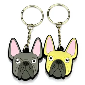 Custom Shaped Logo 3D 2D Soft PVC Keychain Holder Budget-Friendly Rubber Silicone Animal Carabiner for Promotional Use