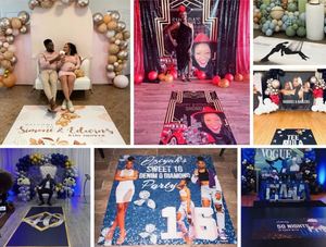Customized Backdrop Floor Decal Custom Birthday <b>Banner</b> Party Decor Event Planner Decoration Step and Repeat Birthday Signs - Product Image 6