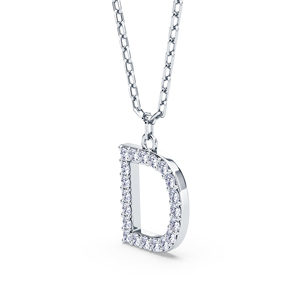 Colgante de Letra Mayúscula Personalizado de Moda con Diamante VVS VS EF Cultivado en Laboratorio de Primera Calidad en Plata de Ley 925 con Acabado en Oro - Product Image 3