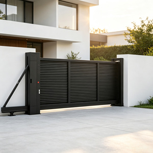 Portail Coulissant Moderne en Fer Forgé à Prix d'Usine, Portail Principal Design Cantilever, Portails de Sécurité en Aluminium pour Allée de Villa - Product Image 2