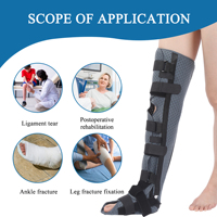 Orthèses de fixation genou-cheville-pied pour jambes grandes et petites, protection pour fracture tibiofibulaire et rotule, utilisable au-dessus de la cheville et du genou