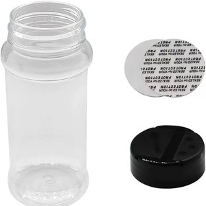 Tarro para especias de 100 ml, PET, con tapa abatible, transparente, botella dispensadora para cocina y camping. - Product Image 4