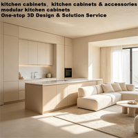 Gabinetes de Cocina Modernos Minimalistas con Cierre Suave, Resistentes a los Arañazos, Colores Personalizados, Diseño Compacto para Espacios Pequeños, Gabinetes de Cocina Personalizados