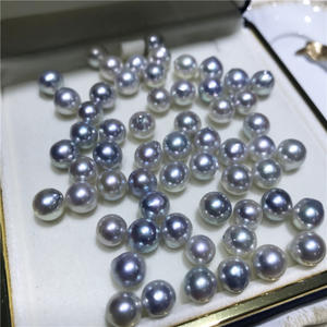 Perlas Sueltas de Akoya de Agua Salada Natural de 7-8 mm, Perlas Desnudas de Zhuji con Ligeras Imperfecciones, Color Polvo de Flor de Cerezo - Product Image 4