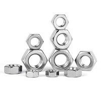 Mur Baut Hexagon DIN934 Baja Tahan Karat M1.6 hingga M36 201 304 A2-70 316 A4-80 untuk Mesin Konstruksi Penjualan Langsung Pabrik