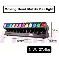 Pro.DMX 12PCs 60W RGBW para cabeza móvil Beam Wash Pixel Zoom Matrix 12x60W 4in1 Concert Stage Batten Bar Light para interior y exterior