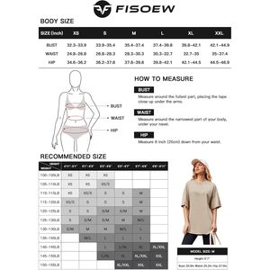 Fisoew Women's Oversized Cotton T-Shirt Crew Neck Half Sleeve Breathable <b>Tee</b> Top - Product Image 5