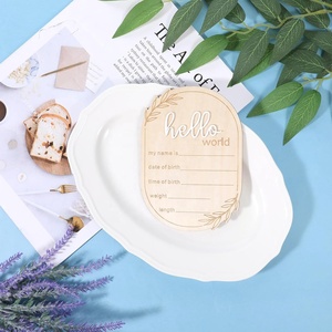 Xin Chào Thế Giới Trẻ Sơ Sinh Tên Dấu Hiệu Bằng Gỗ Sơ Sinh Chào Đón Dấu Hiệu Đáng Yêu Trẻ Sơ Sinh Tên Mảng Cho Vườn Ươm Bệnh Viện Cô Gái Cậu Bé Bé Tắm - Product Image 4