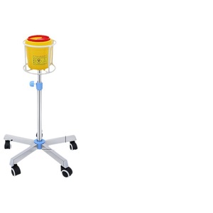 Stainless Steel Sharps <b>Box</b> Holder Height Adjustable Medical Trolley For Health Massage Use - Product Image 2
