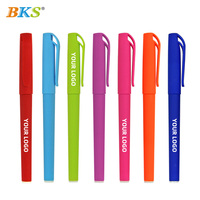 Stylos à bille en plastique personnalisés avec logo, encre noire lisse, largeur d'écriture 0,5 mm, impression UV, emballage personnalisé pour étudiants, fournitures de bureau