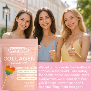 Vendita calda idrolizzato collagene lecca-lecca senza zucchero vitamina C <span class=keywords><strong>zinco</strong></span> biotina integratore per adulti supporto della pelle sana - Product Image 3
