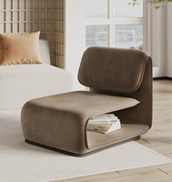 Fauteuil de salon moderne de luxe en bois massif blanc, velours, laine de mouton, fauteuil d'accent de loisirs unique