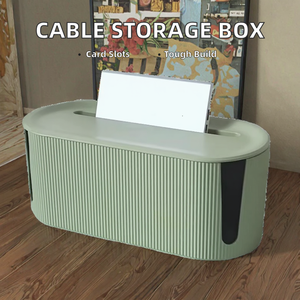 Multifunctional Rectangle PP <strong>Storage</strong> <strong>Box</strong> with Card Slot Wire Patch Board &amp; <strong>Cable</strong> Management Bin - Product Image 2