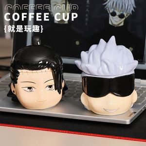 Nouvelle tasse en céramique Anime Satoru Gojo, 8 styles, tasse à eau créative, nouveauté, dessin animé, chat noir et blanc mignon, tasse à café Luffy, cadeau - Product Image 5