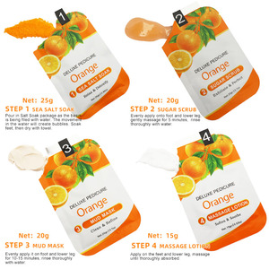 Promotion Kit de pédicure de luxe 4 en 1 Ensemble de spa pour les pieds en 4 étapes Produits de soin de la peau hydratants Gommage pour les pieds Exfoliant - Product Image 4