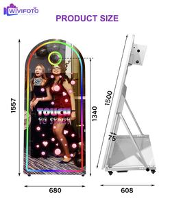 Cabina de <span class=keywords><strong>Fotos</strong></span> Inteligente con Pantalla Táctil Curva de 65 Pulgadas, Plegable, de Vidrio, Compatible con <span class=keywords><strong>Instagram</strong></span> y Redes Sociales - Product Image 3