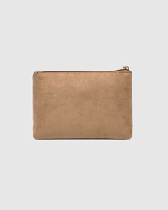 Borsa <span class=keywords><strong>Clutch</strong></span> di Lusso in Camoscio Tortora, Elegante <span class=keywords><strong>Pochette</strong></span> da Sera con Cerniera Dorata, Borsetta Chic per Matrimoni <span class=keywords><strong>e</strong></span> Feste - Product Image 4