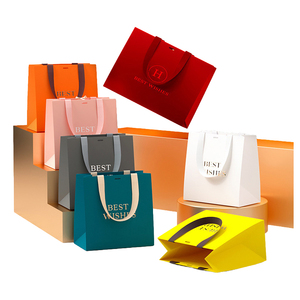 Custom Luxury Ribbon Handle Eurotote Boutique Jewelry Thank You Cloth Gift <b>Paper</b> <b>Packaging</b> Shopping Bags With Logos - Product Image 5