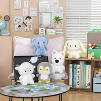 Mini poupée en peluche de coton avec rembourrage en coton PP, 11-30 cm, compagnon de bureau pour l'étude, jouet brodé à suspendre pour les 2-13 ans