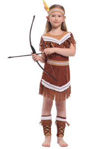 Disfraces de <span class=keywords><strong>Princesa</strong></span> Indígena de Halloween para Niñas, Disfraz de Cazadora <span class=keywords><strong>Pocahontas</strong></span>, Disfraz de Purim, Fiesta de Mardi Gras - Product Image 2