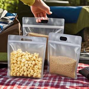 Sac transparent à fermeture éclair personnalisé pour emballage de noix pochette en plastique imprimée avec zip-lock pour le stockage des aliments - Product Image 4