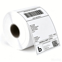 Rouleaux d'étiquettes thermiques adhésives vierges imperméables 4 x 6 pouces