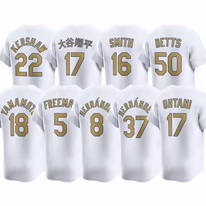 Camiseta de béisbol cosida de colección de oro nuevo 2025 5 <span class=keywords><strong>Freddie</strong></span> Freeman 50 Mookie Betts 17 Shohei Ohtani 18 Yoshinobu Yamamoto - Product Image 5