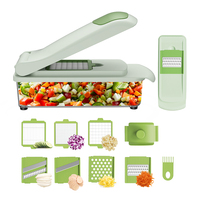 Hachoir et trancheur manuel en plastique de qualité supérieure, avec lames en acier inoxydable – Outil de cuisine intelligent, vente chaude