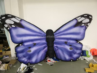 Papillon gonflable géant, éclairage pour décoration de fête