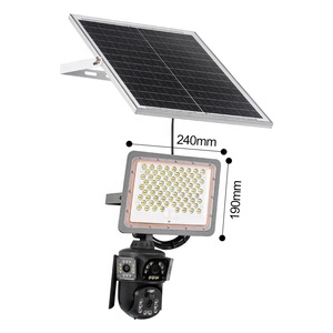 Suitable Solar Camera <b>Light</b> With <b>Flood</b> <b>Light</b> 3MP PTZ 4G 3 Lens AOV AI Human Detection Two Way Talk IP65 for Farm Yard - Product Image 6