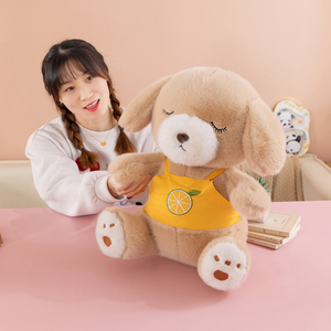 Adorable Peluche de Perro con Orejas Caídas, Color Limón, Venta al por Mayor, Muñeco de Peluche Suave en Varios Tamaños, Decoración para Dormitorio Infantil, Regalo Navideño - Product Image 4