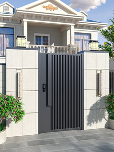 Porte de Cour Moderne en Alliage d'Aluminium, <span class=keywords><strong>Portail</strong></span> de Villa, Porte d'Entrée de Jardin, Art Extérieur Haut de Gamme, Porte Chinoise à Double <span class=keywords><strong>Battant</strong></span> pour Petit Jardin - Product Image 4