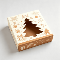 Boîtes cadeaux de Noël pour pain et biscuits avec fenêtre transparente, idéales pour pâtisseries, cupcakes, donuts et cadeaux gourmands