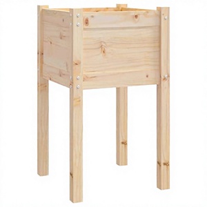 <span class=keywords><strong>Pot</strong></span> de jardin surélevé carré <span class=keywords><strong>40</strong></span> x <span class=keywords><strong>40</strong></span> x 70 <span class=keywords><strong>cm</strong></span>, jardinière extérieure en bois de pin massif VidaXL pour patio et jardin - Product Image 4