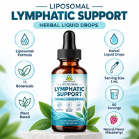 Gouttes de drainage lymphatique liposomales à marque privée 11-en-1 – Complément naturel à base de racine de bardane, échinacée et calendula – Dosage liquide oral