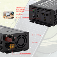 Onduleur Pretiosus avec contrôleur 350W 350 watts onduleur à onde sinusoïdale modifiée DC 12V à AC 220V 30A convertisseur de puissance