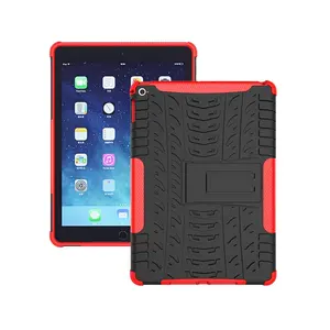 Saiboro tampon kapak için Ipad hava 2, Ipad hava 2 için moda durumda Kickstand arka kapak