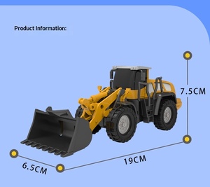 Bulldozer jouet pour enfants, modèle de simulation de camion de construction avec godet, résistant aux chutes, en TPE et silicone, 22 cm, modèle Onr 111 pour garçons - Product Image 3