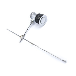 صمام تصريف حديث من الكروم مع قضيب رفع وسدادة تصريف فائض لحنفيات الحمامات الفندقية - Product Image 3