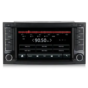 MEKEDE Navigator Mobil 2DIN 7 Inci Android, Pemutar DVD Multimedia Radio GPS USB BT untuk VW Volkswagen Touareg Transporter T5