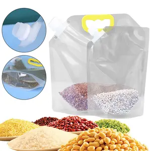 Paket Penyimpanan Bersegel untuk Beras, Paket Penyimpanan Tingkat Makanan Dipertebal Transparan Anti Serangga, Kantong Penyimpanan Bersegel dengan Cerat