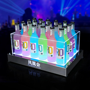 Led Acrylic Ice <b>Bucket</b> Rectangle Modern Design For Party Bars KTV Beverage Tub <b>Plastic</b> Simple Style - Product Image 1