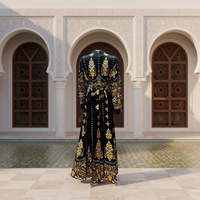 Robe Lehenga Choli vintage brodée à séchage rapide pour femme, en polyester, style ethnique musulman, pour occasions de fête, style cour, robe de l'Aïd