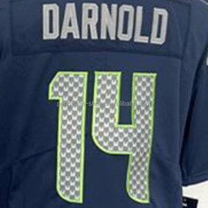 サム・ダルノルド ネイビー 最高品質ステッチ アメリカンフットボールジャージー 出荷準備完了 - Product Image 1