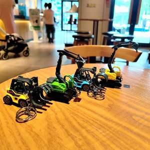 शुओटियन मिनी मिश्र मिश्र धातु खुदाई कुंजी चेन स्कूल बैग फांसी मशीन कार मॉडल छोटे उपहार थोक - Product Image 3